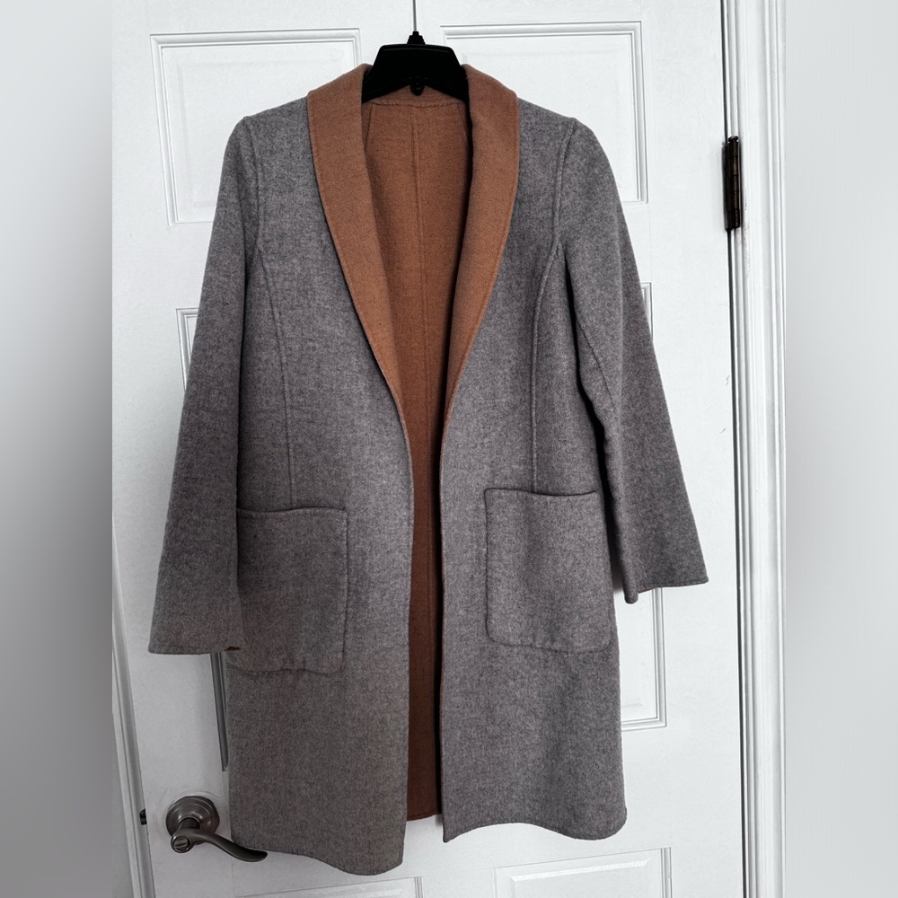 Gray and Tan Women's Coat